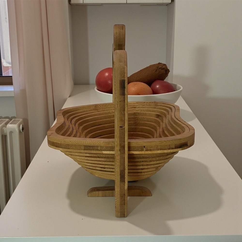 Wooden Collapsible Basket
